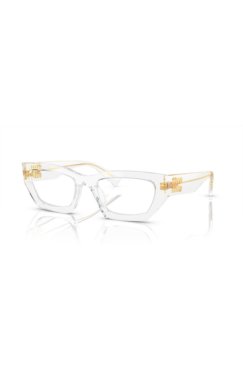Miu Miu 53mm Irregular optical glasses, Main, color, Transparent
