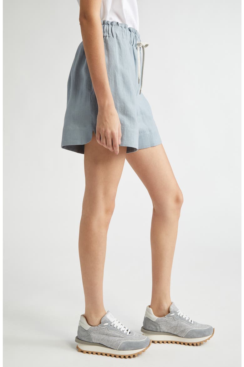 Drawstring Linen Shorts, Alternate, color, DUST