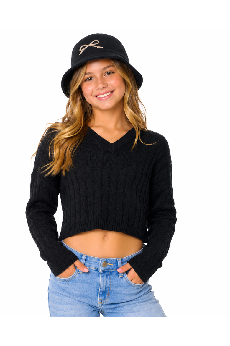 Girls' The "Brandy" Sweater - Big Kid, Main, color, Cream