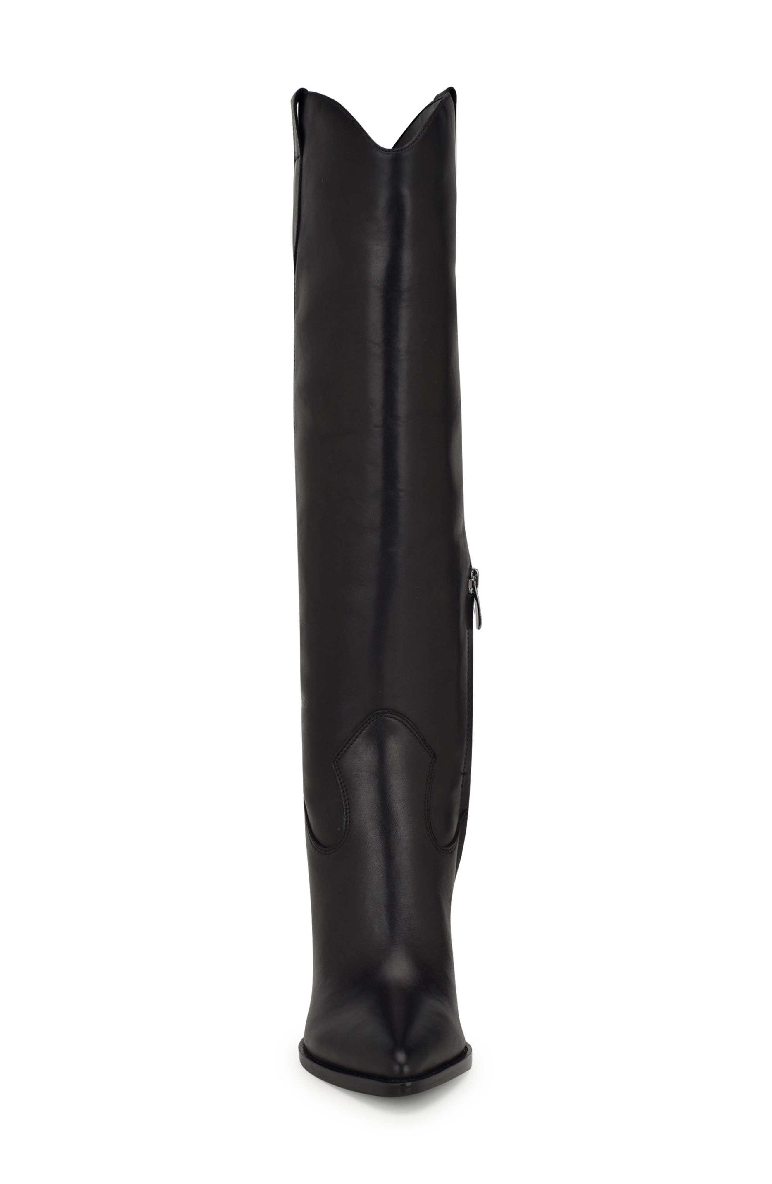Nine West Bromwel Pointed Toe Knee High Western Boot, Alternate, color, 