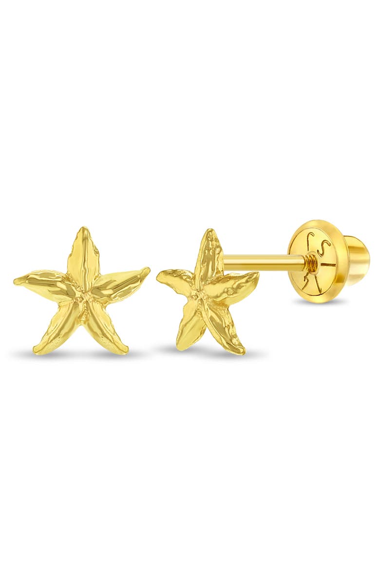 In Season Jewelry 14k Starfish Earrings, Main, color, Gold