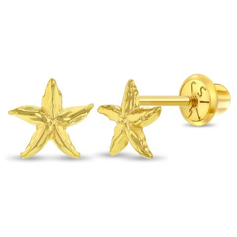 14k Starfish Earrings