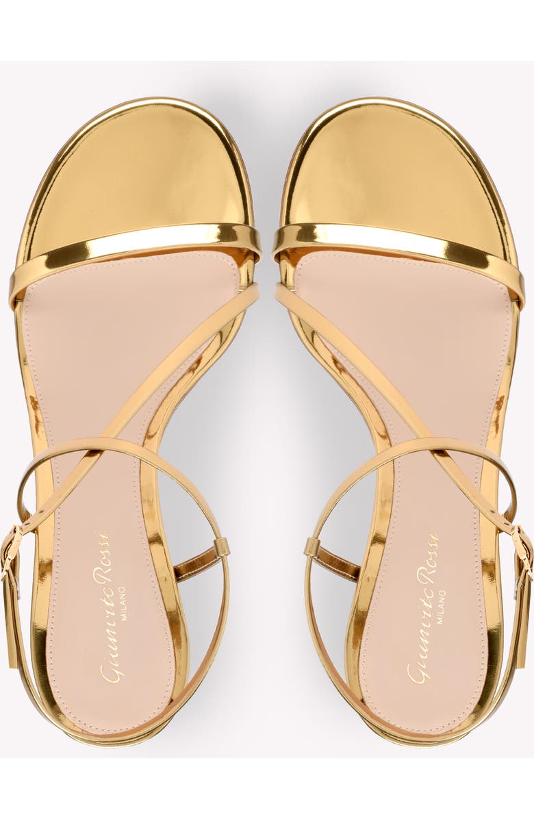 Gianvito Rossi Ascent Sandal 55, Alternate, color, Gold Calf Leather