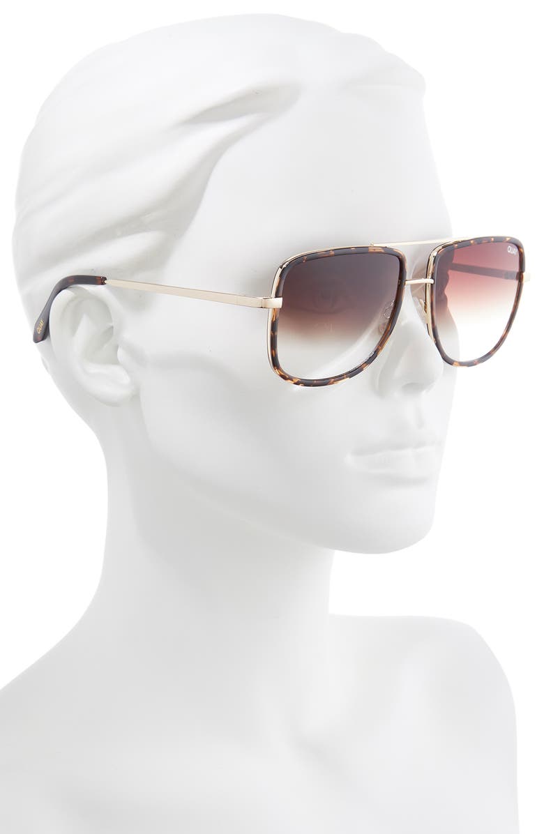 QUAY All In Extra Large 61mm Aviator Sunglasses, Alternate, color,