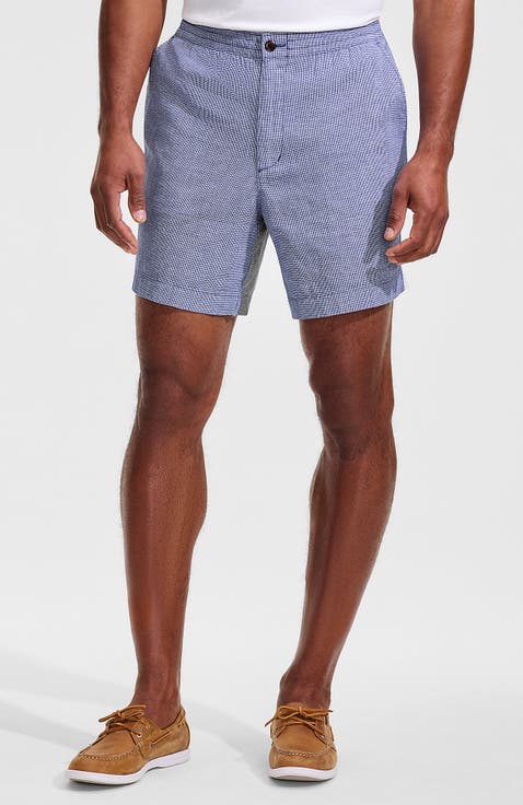 7" Classic Fit Linen Cotton E-Waist Short