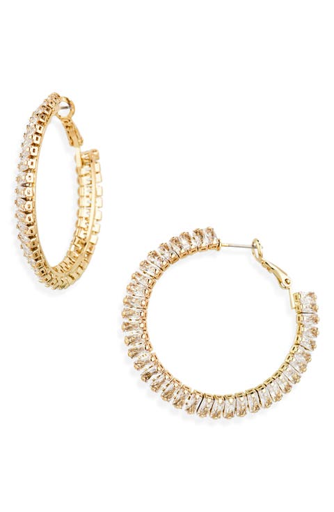Crystal Hoop Earrings
