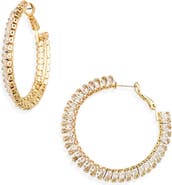 Tasha Crystal Hoop Earrings