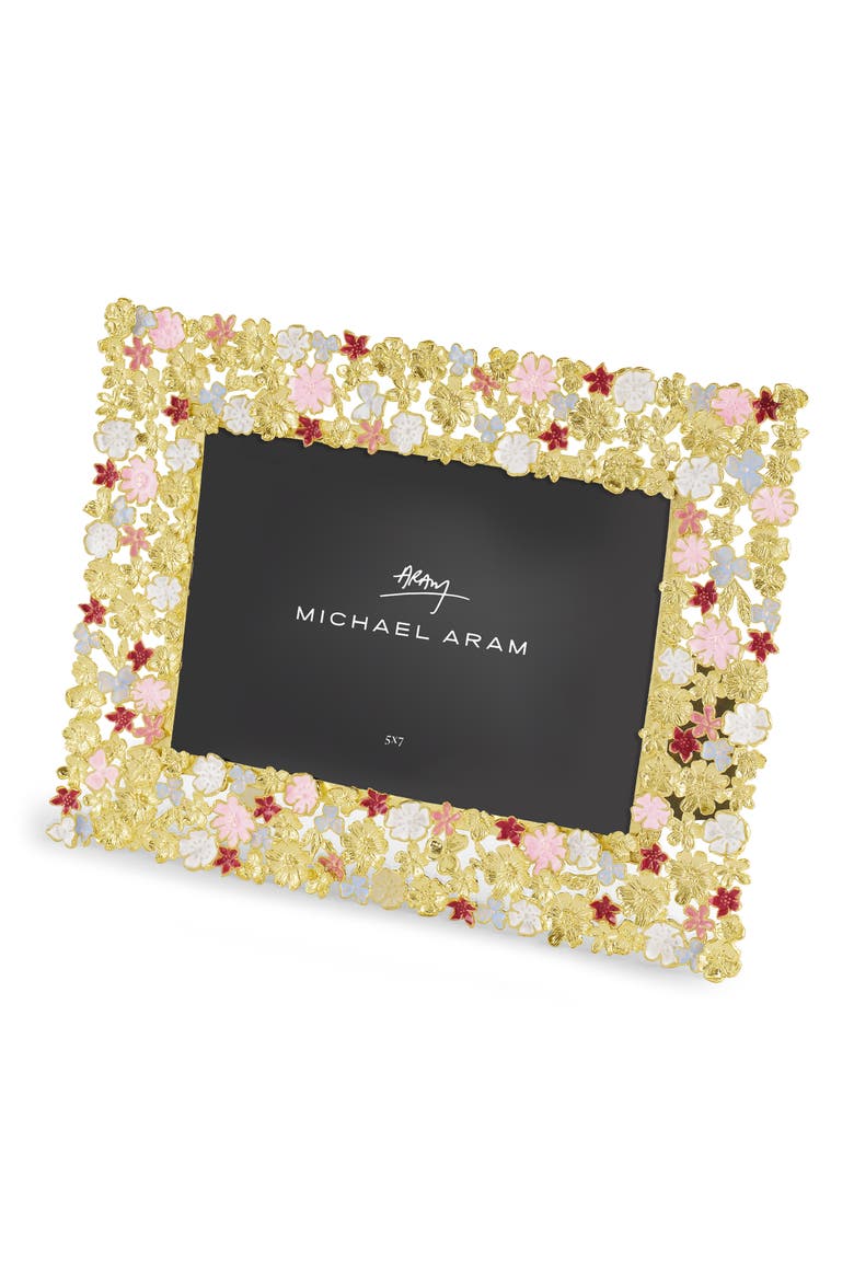 Wildflowers Sculpted 5x7 Picture Frame, Alternate, color, GOLD