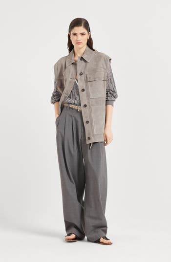 【関税込み】BRUNELLO CUCINELLI SARTORIAL BAGGY' PANTS Women's pants, elegant and casual models | Brunello Cucinelli