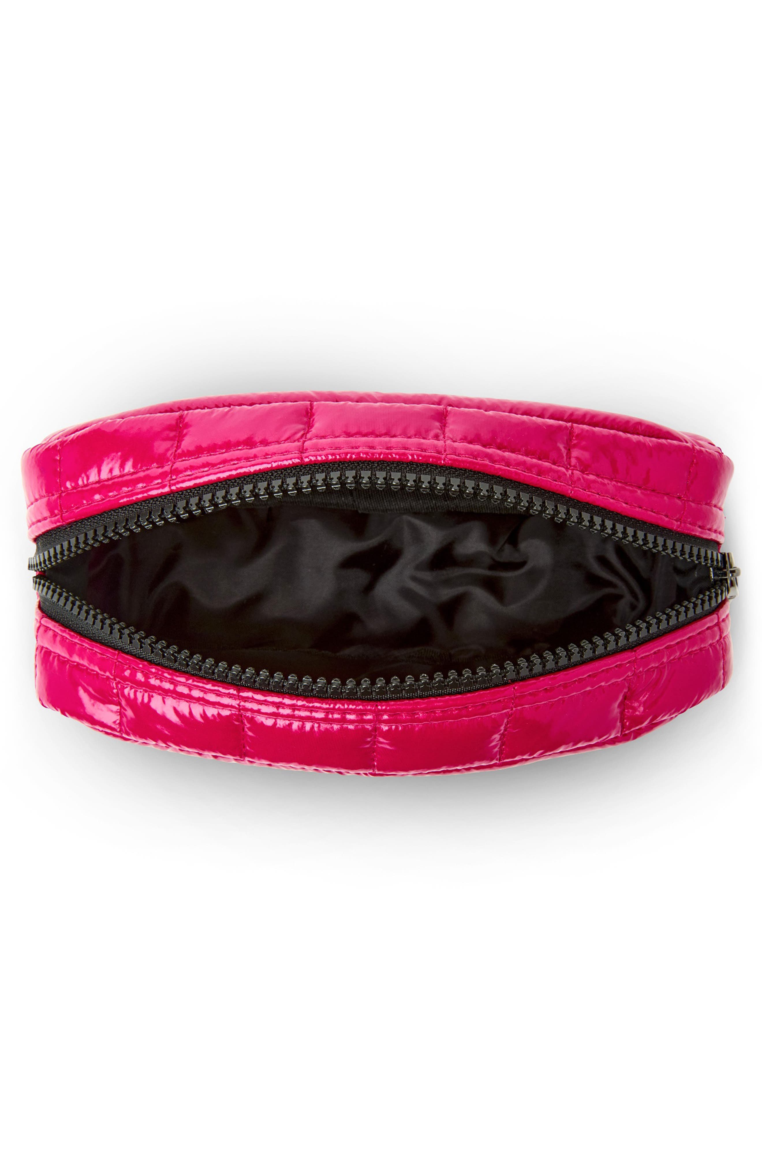 Touch Up Zip Top Travel Pouch, Alternate, color, GLOSSY FUCHSIA