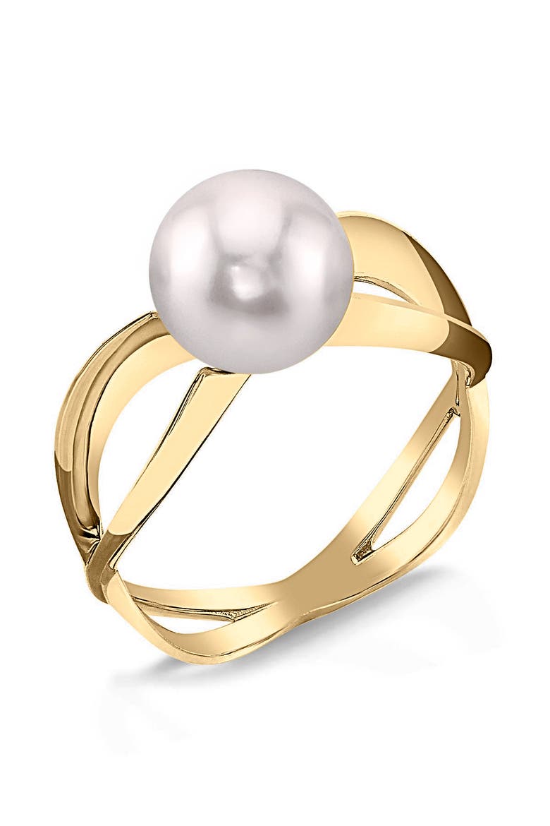 Akoya Pearl Lana Ring, Main, color, Yellow Gold