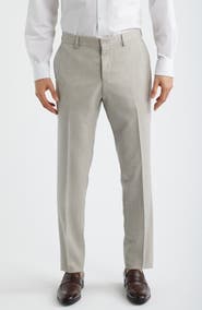 BOSS Genius Slim Fit Flat Front Dress Pants