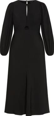 City Chic Ines Keyhole Long Sleeve Dress