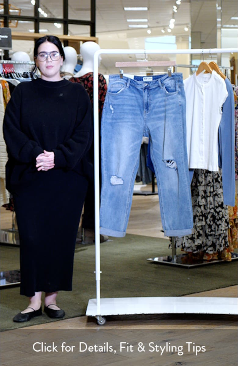 High Rise Distressed Relaxed Boyfriend Jeans, sales video thumbnail