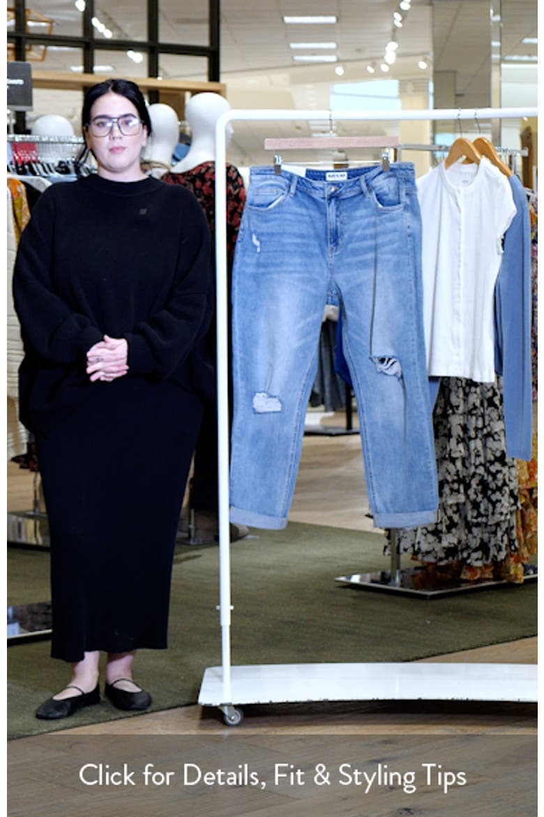 High Rise Distressed Relaxed Boyfriend Jeans video