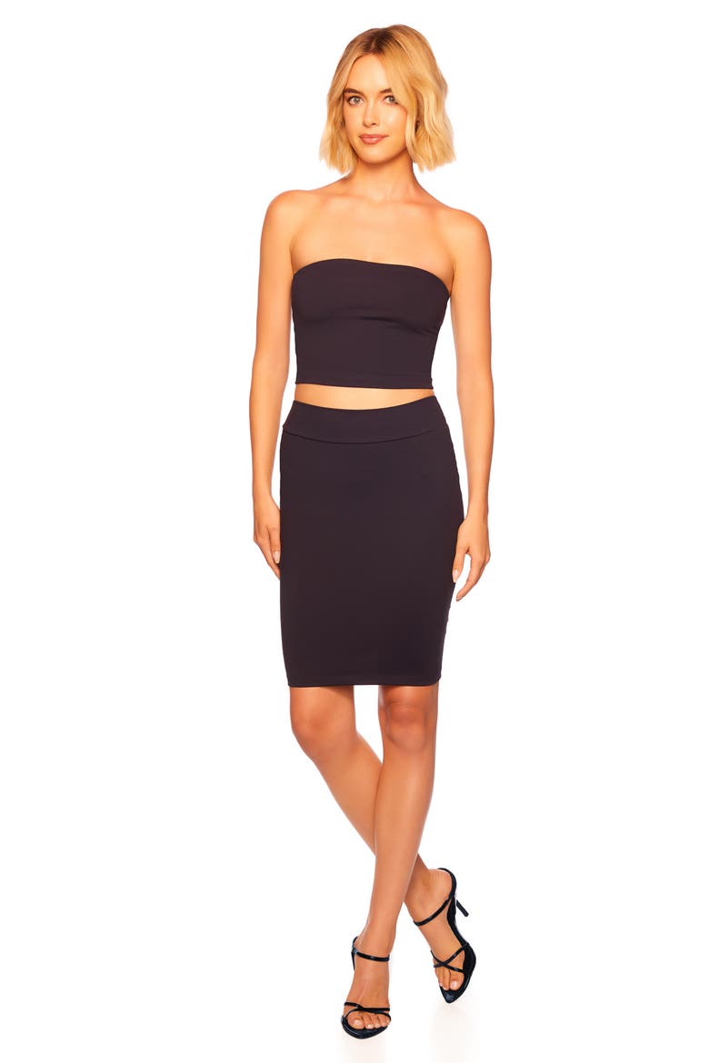 Straight Stretch Knit Skirt, Alternate, color, MIDNIGHT