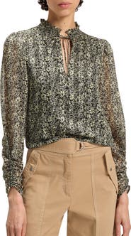 BOSS Orange Berodeo Floral Long Sleeve Top