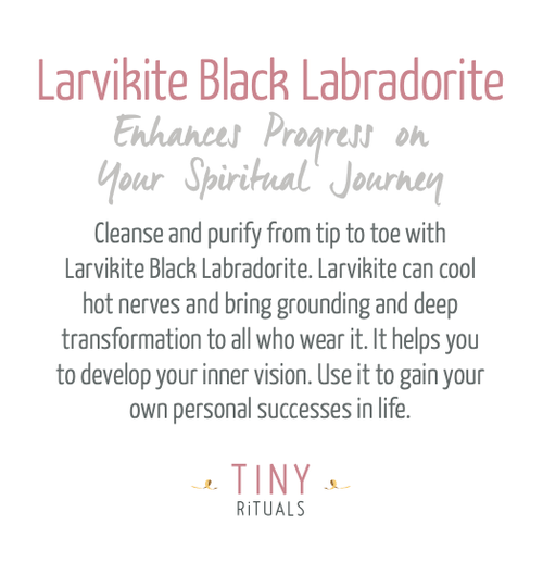 Tiny Rituals Larvikite Labradorite Energy Bracelet In Black Labradorite