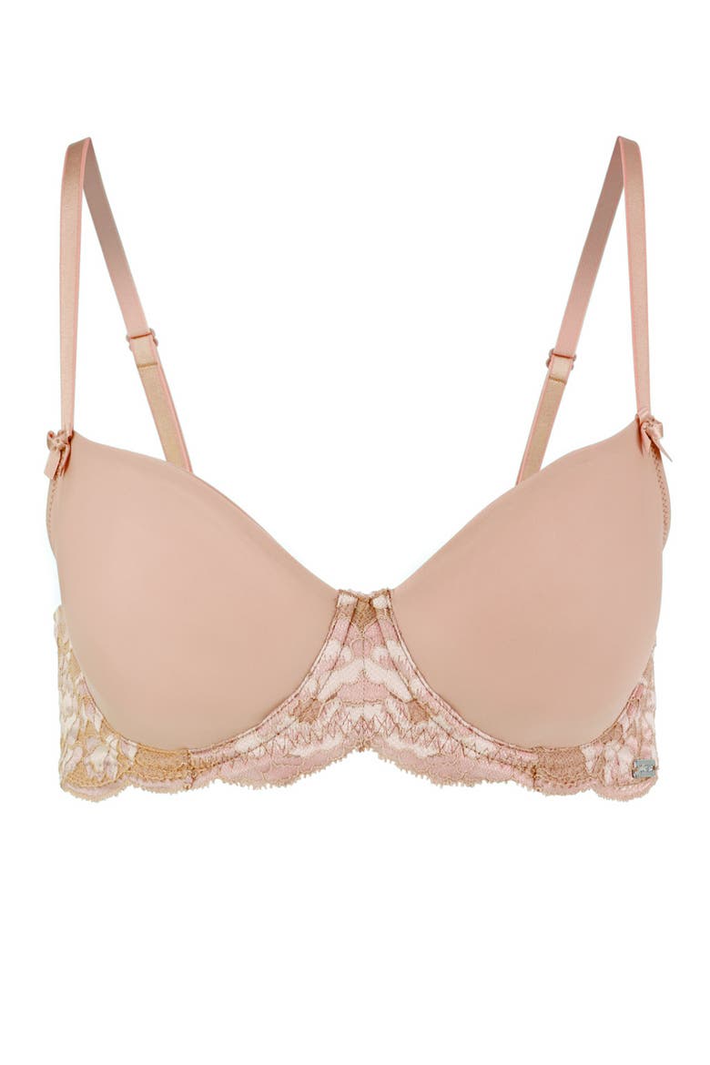 Missy Unlined Demi Bra, Alternate, color, Medium beige