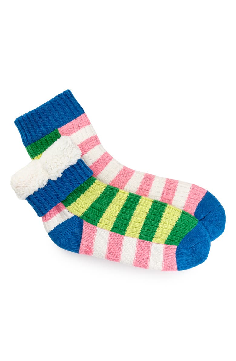 verloop Mismatch House Crew Socks, Alternate, color, Lime Green