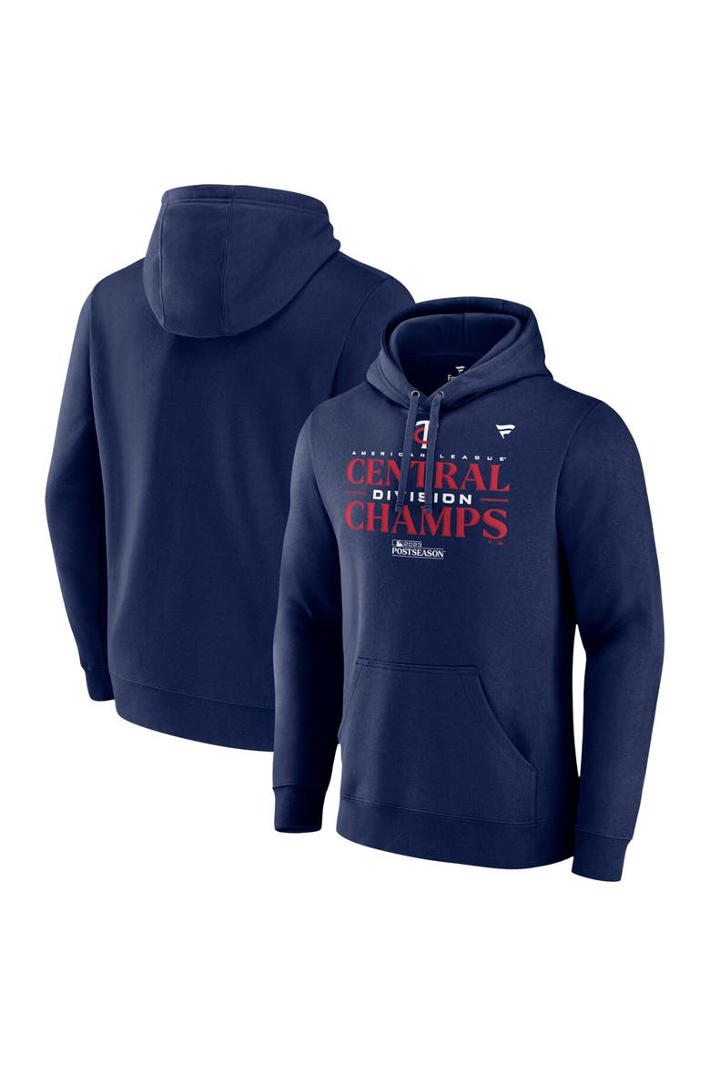 Men's Fanatics Branded  Navy Minnesota Twins 2023 AL Central Division Champions Locker Room Pullover Hoodie, Main, color, Navy