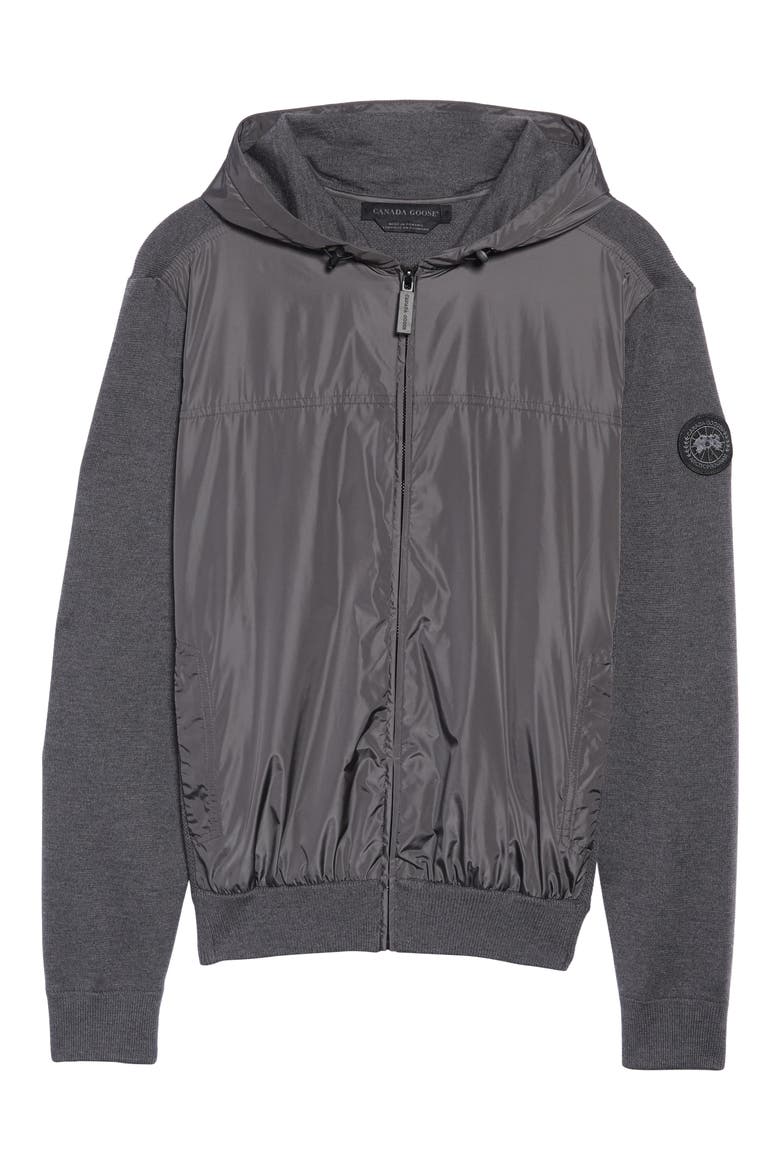 Black Label Windbridge Regular Fit Hooded Sweater Jacket, Alternate, color, IRON GREY