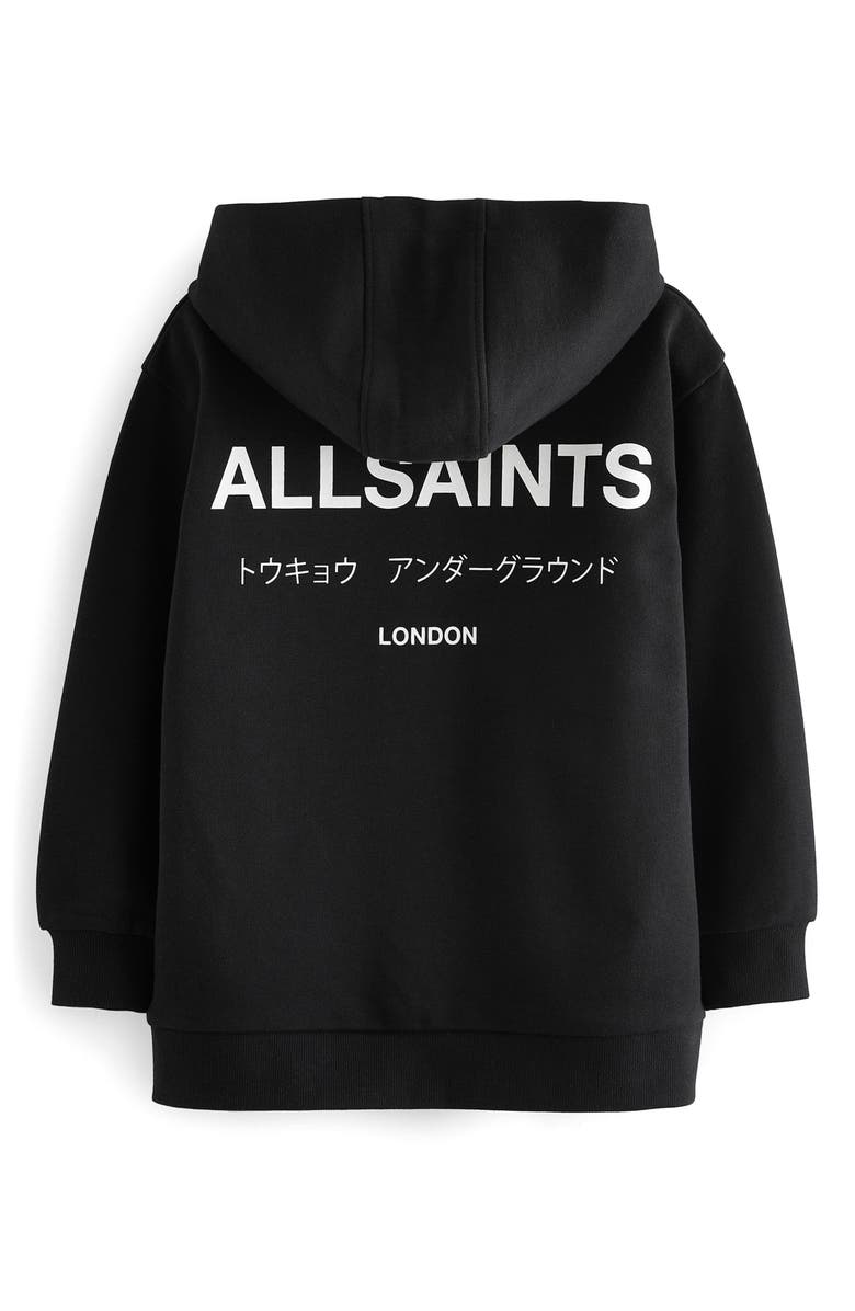 smALLSAINTS by ALLSAINTS Kids' Underground Graphic Cotton Hoodie, Alternate, color, Black