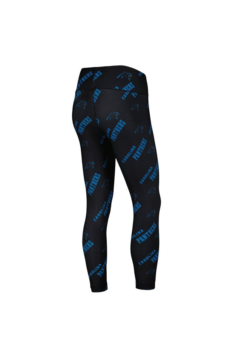 CONCEPTS SPORT Women's Concepts Sport Black Carolina Panthers Breakthrough Allover Print Lounge Leggings, Alternate, color,