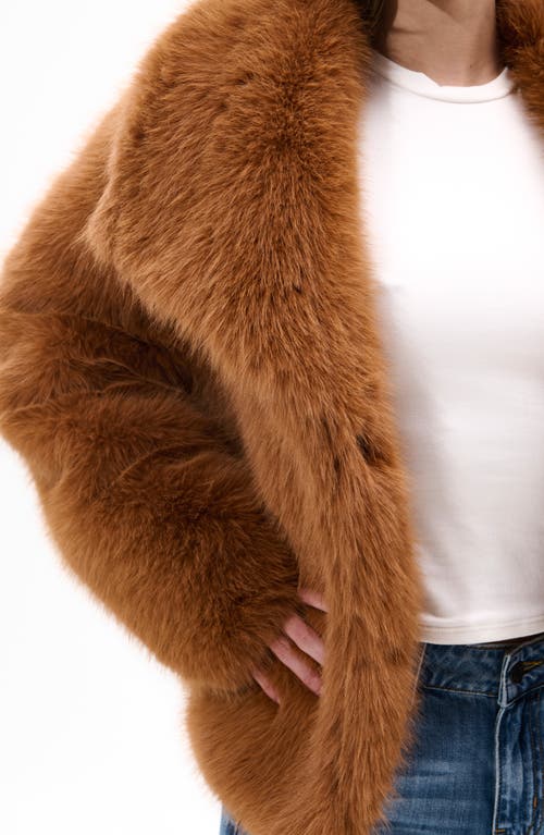 Azalea Wang Regina Faux Fur Jacket In Multi