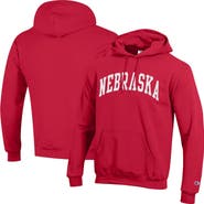 Champion Men's Champion  Scarlet Nebraska Huskers Basic Arch Fleece Pullover Hoodie