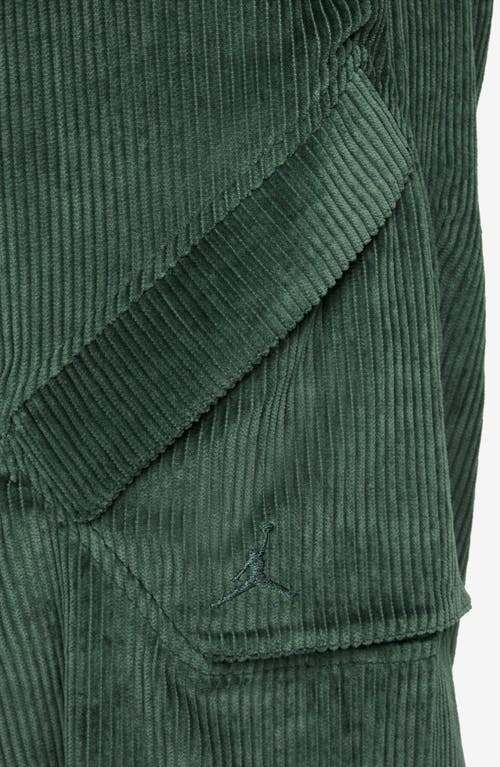 Jordan Chicago Wide Leg Cotton Corduroy Cargo Pants In Green