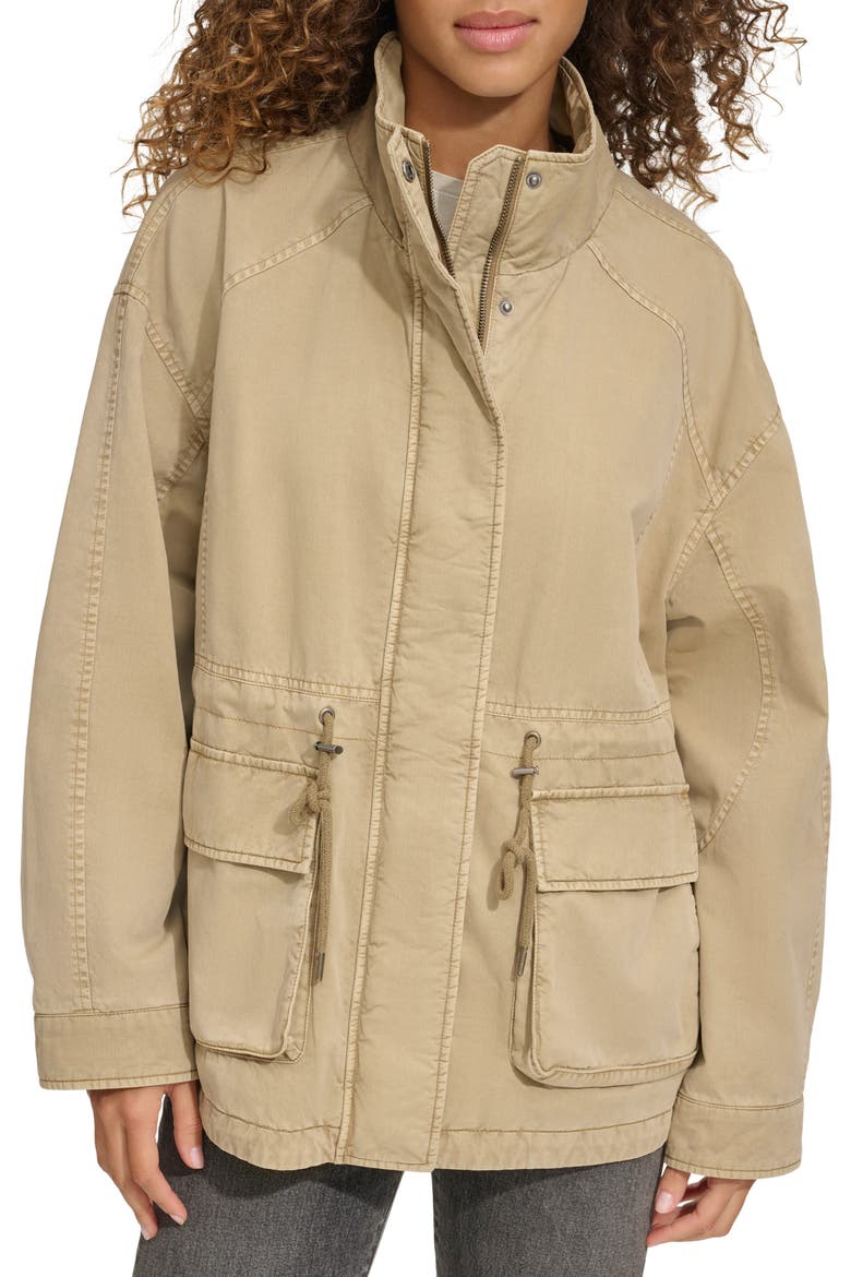 Cotton Hooded Jacket, Main, color, SAFARI