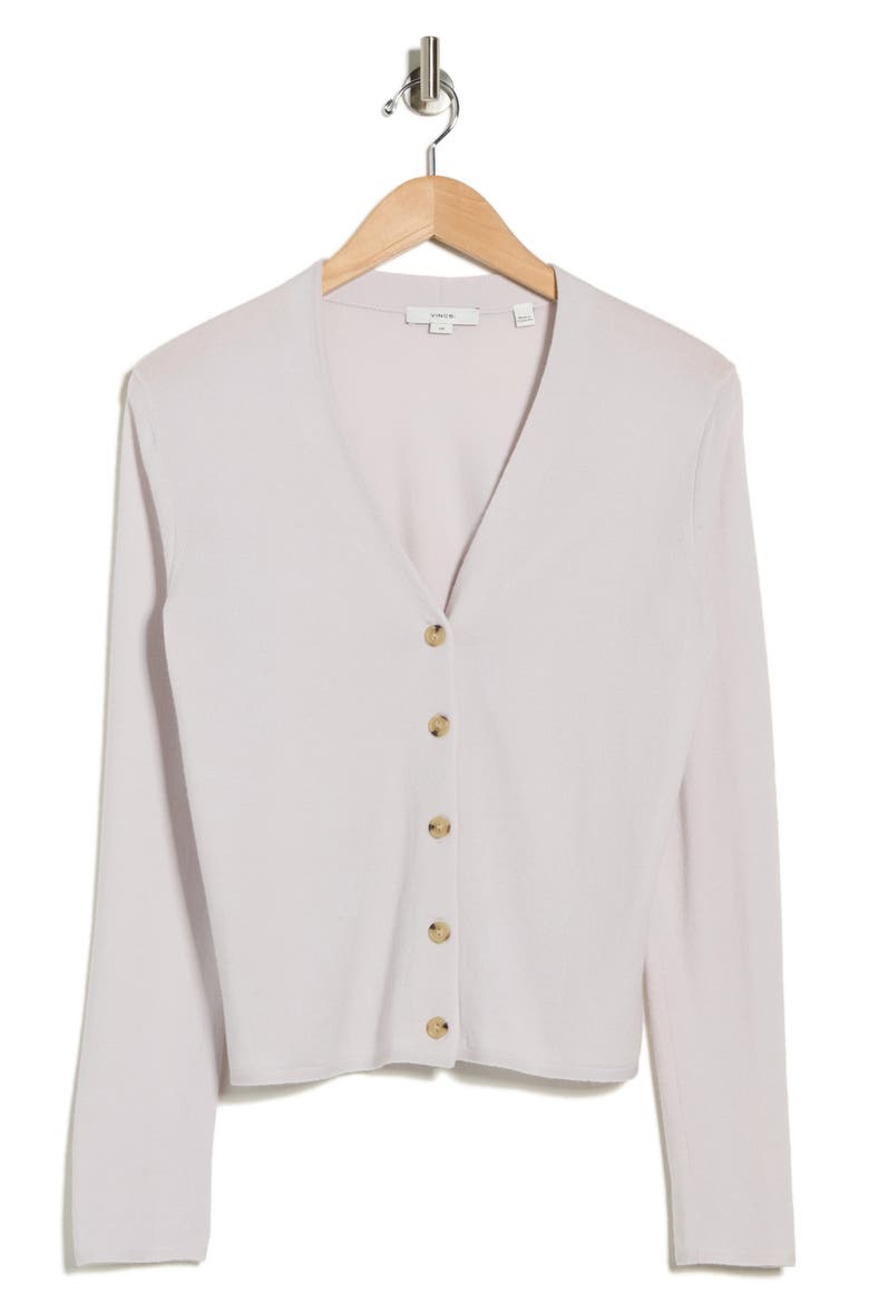 Slim Button Front Wool Bend Cardigan, Alternate, color, COBBLESTONE