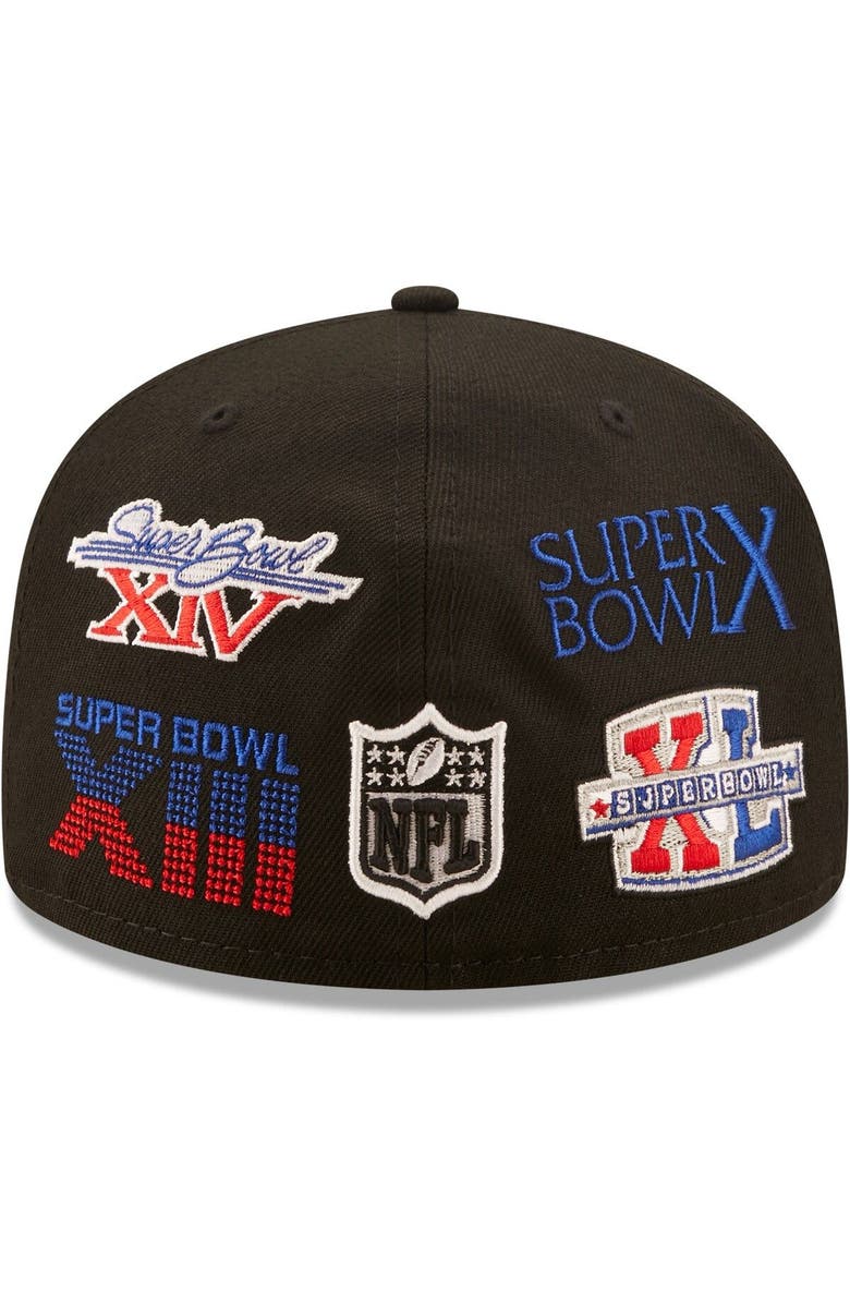 New Era Men's New Era Black Pittsburgh Steelers 6x Super Bowl Champions 59FIFTY Fitted Hat, Alternate, color, 