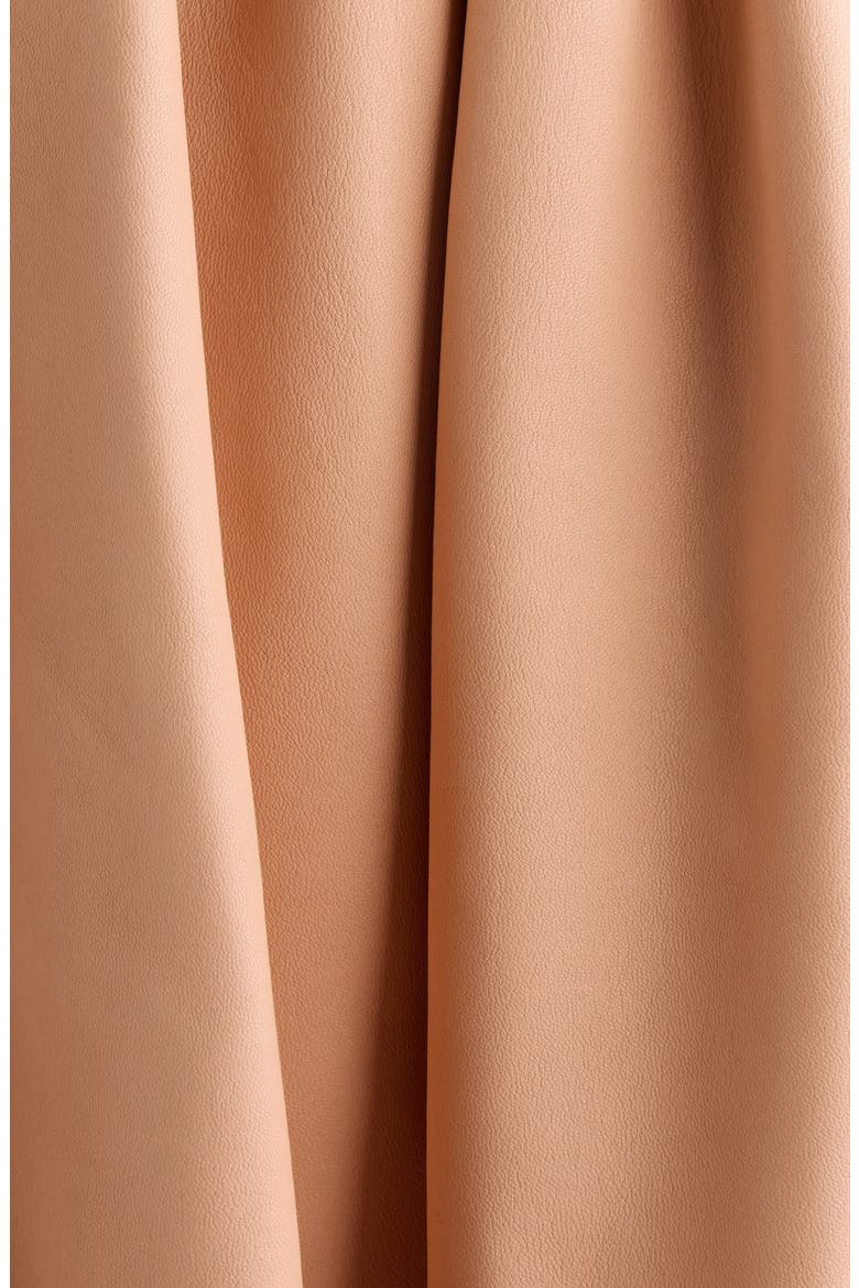 Puff Shoulder Leather Crop Jacket, Alternate, color, DUSTY CORAL