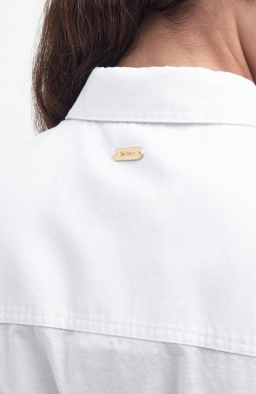 Barbour Reil Sleeveless Stretch Cotton Shirtdress In White