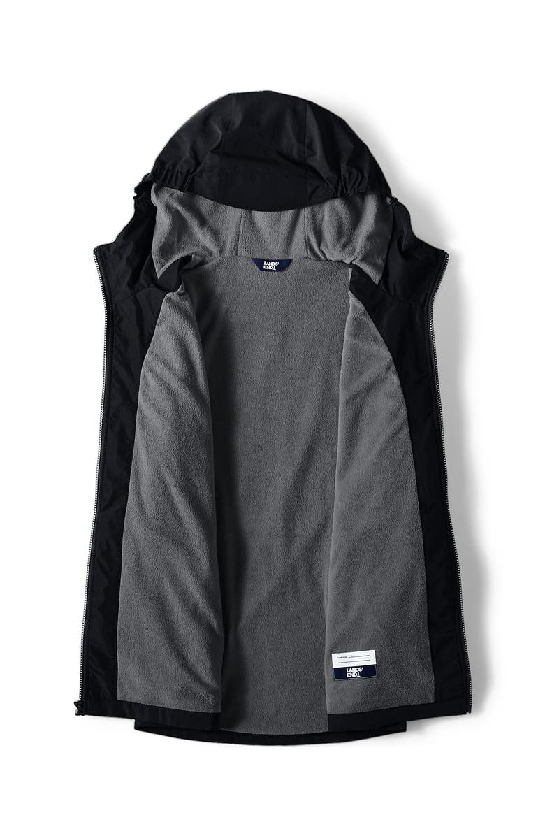 Lands' End School Uniform Rain Jacket, Alternate, color, Black