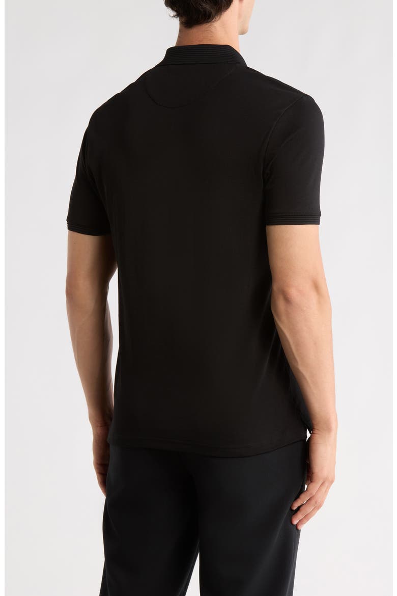 Quarter Zip Polo, Alternate, color, BLACK SAND