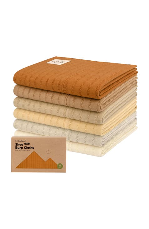 6-Pack Shea (Stria) Burp Cloths