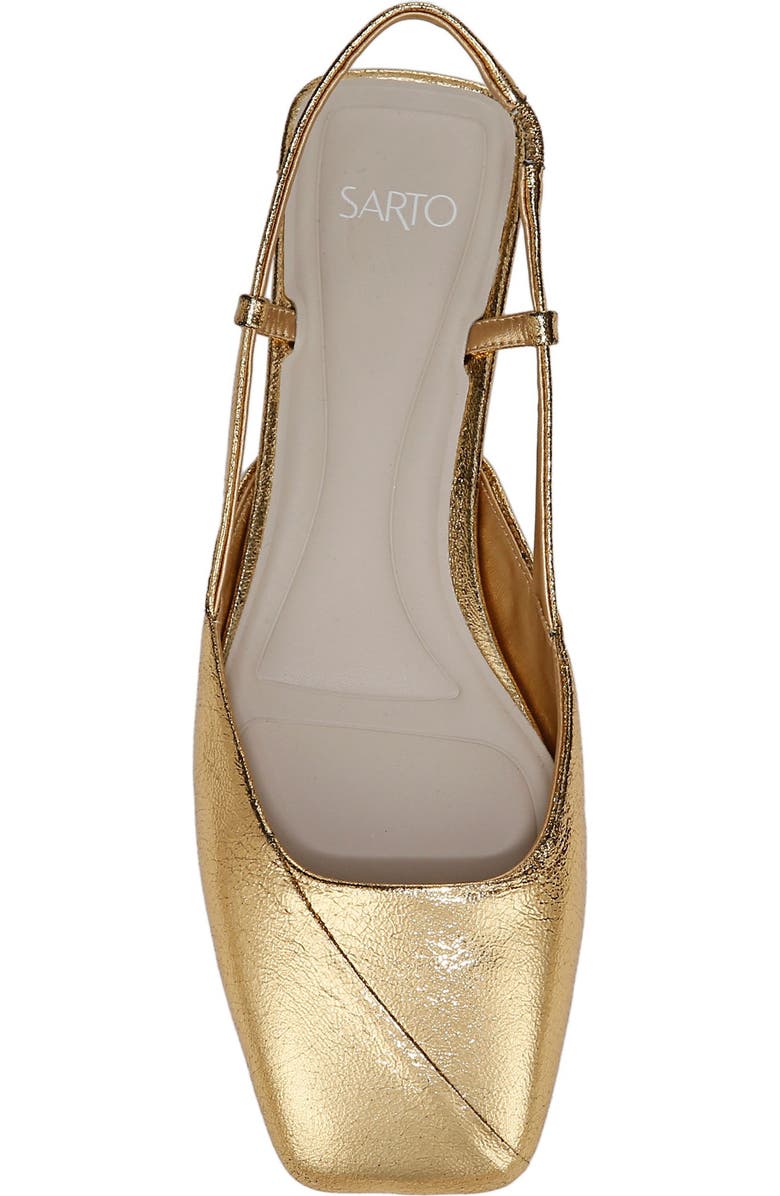 SARTO by Franco Sarto Telica Slingback Flat, Alternate, color, Gold