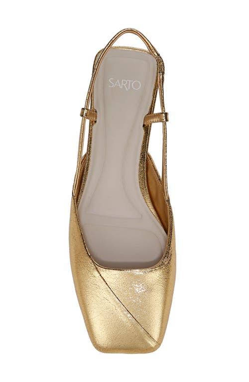 Sarto By Franco Sarto Telica Slingback Flat In Gold
