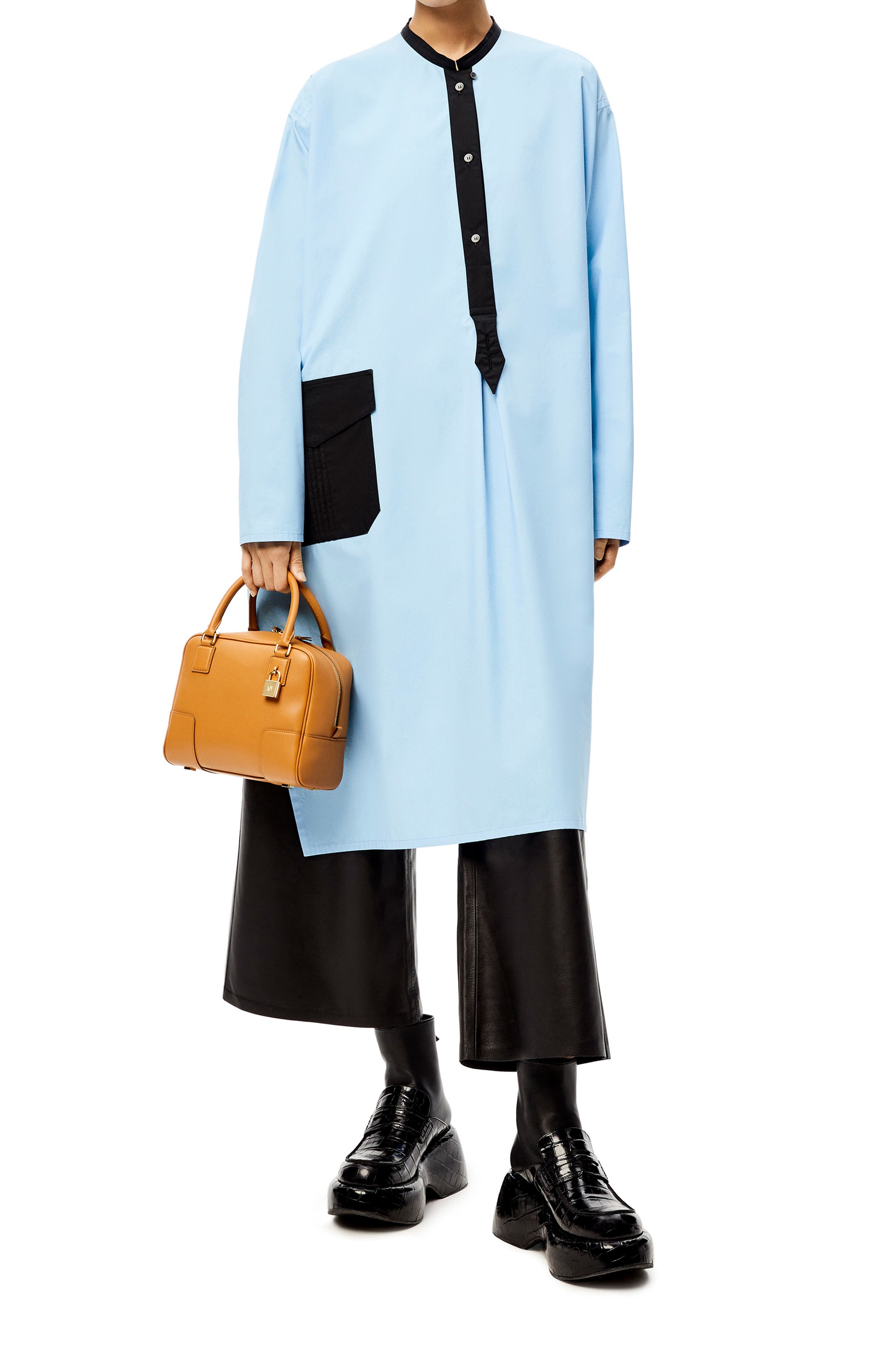 Loewe Amazona 19 Square Leather Satchel, Alternate, color, 