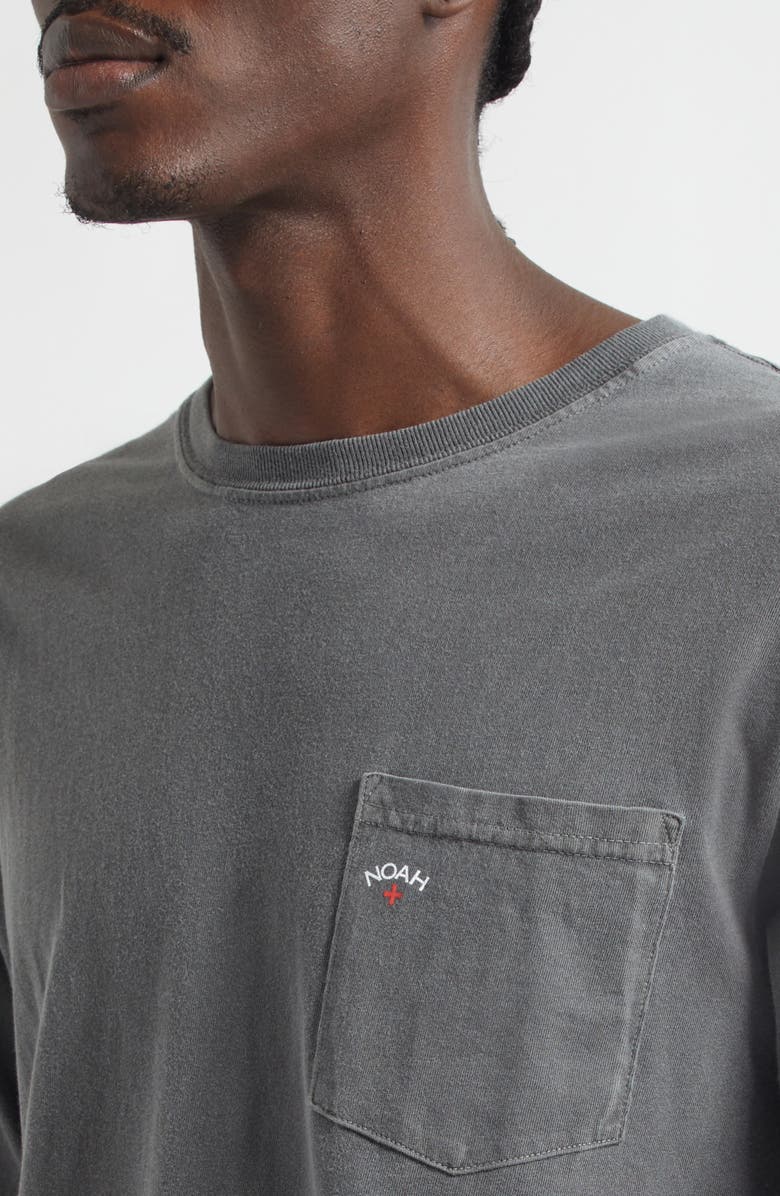 Noah Core Logo Long Sleeve Pocket T-Shirt, Alternate, color, Pepper