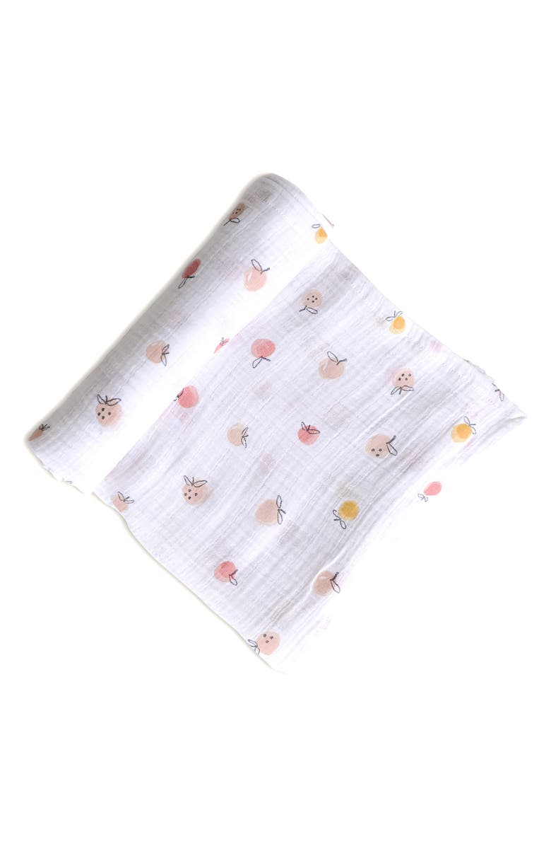 Pehr Strawberry Fields Organic Cotton Swaddle Blanket, Main, color, 