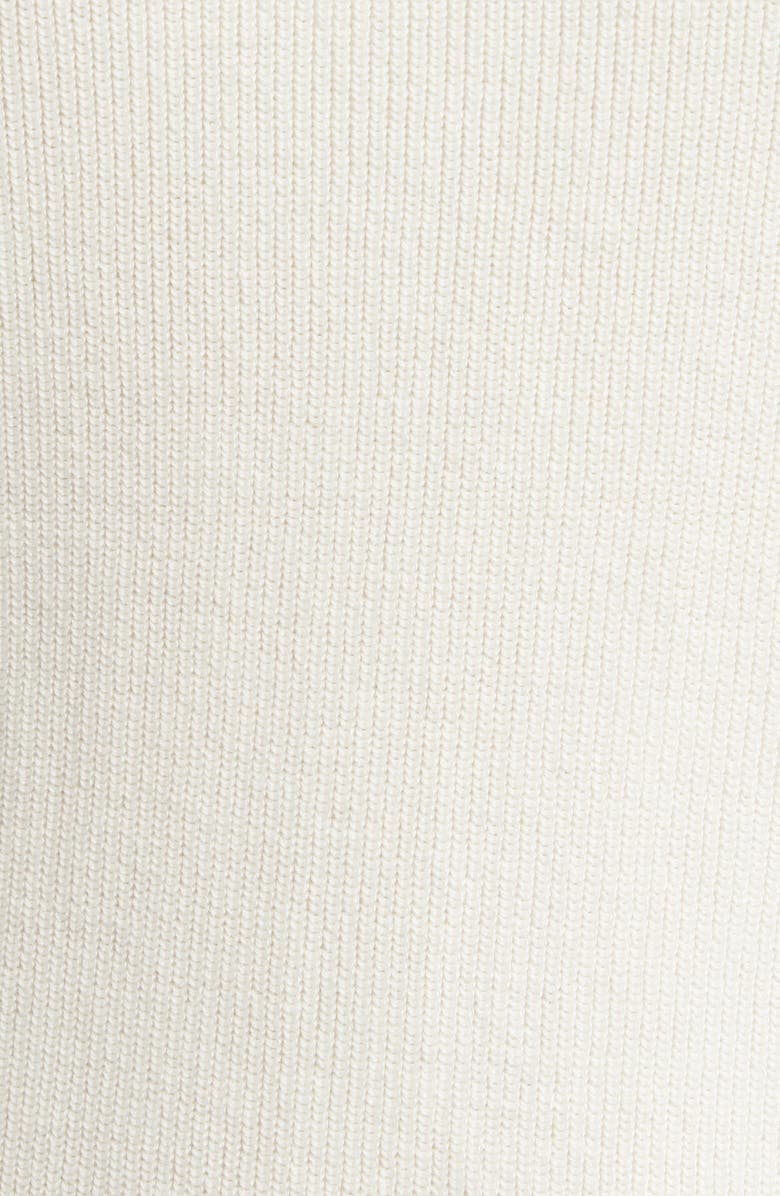 AK ANNE KLEIN Pleat Sleeve Crewneck Sweater, Alternate, color, White Dove