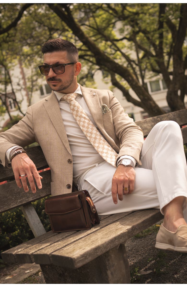 Elizabetta Ponza - Extra Long Printed Silk Tie for Men, Alternate, color,