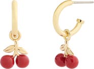 COACH Cherry Huggie Hoop Earrings