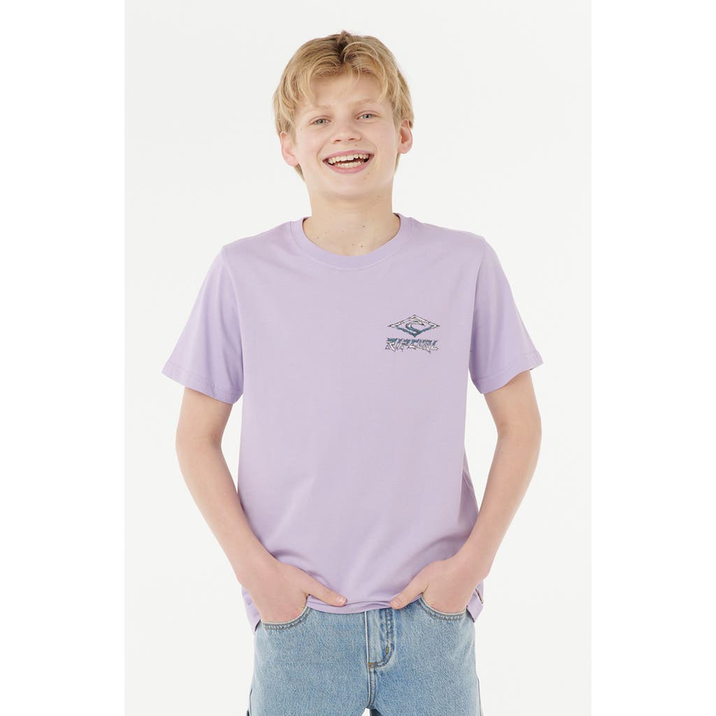 Rip Curl Kids' Tropic Daze Logo Cotton Graphic T-shirt In Purple