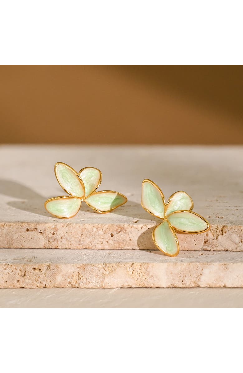Starfish Project Poised Petal Earrings in Mint, Alternate, color, Mint