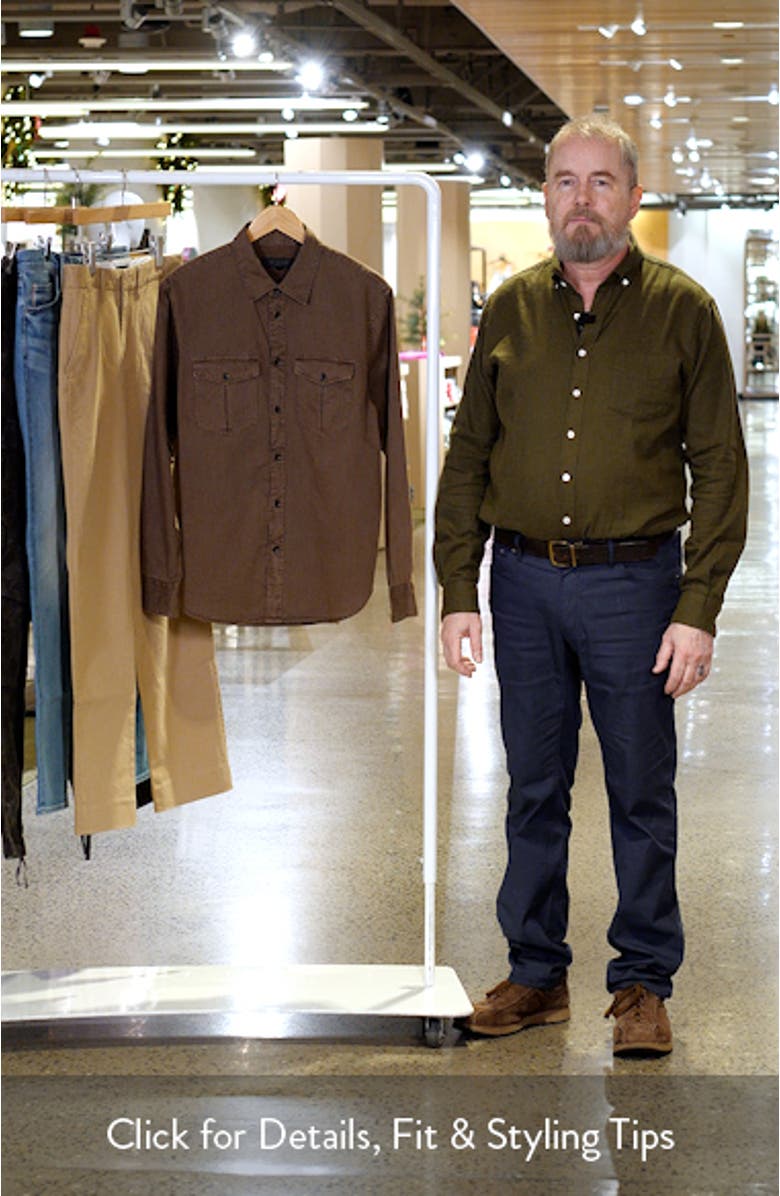 Finch Cotton & Lyocell Military Button-Up Shirt, sales video thumbnail